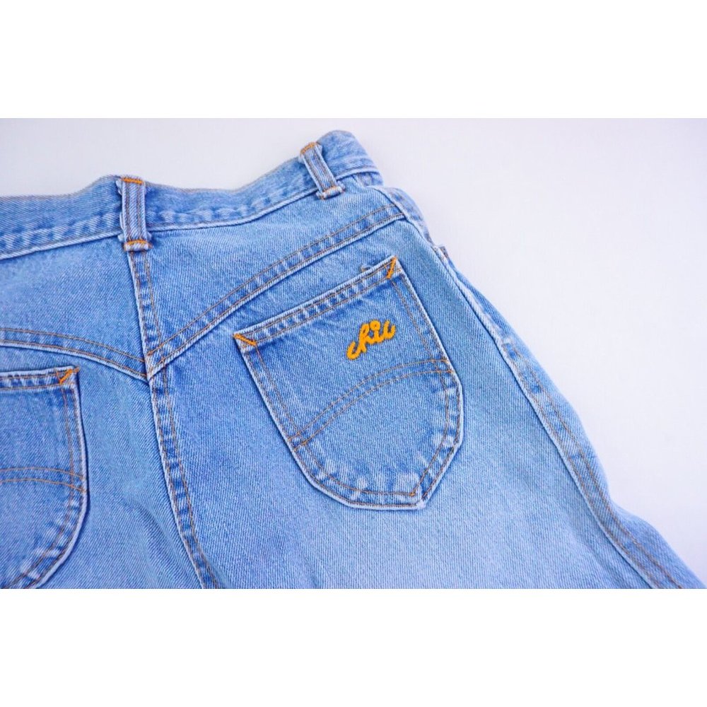 Vintage Chic 80s H.I.S Mom Jeans High Rise Straight Leg Blue 5 Pocket Size 6/7 - Picture 5 of 8